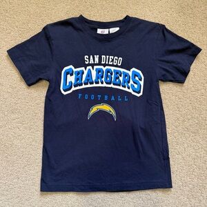 NFL TEAM APPAREL Boys M (8) San Diego Chargers Football T-Shirt Dark Blue